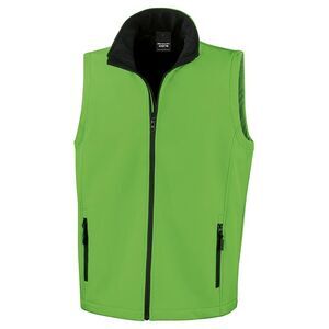 Result Mens Printable Softshell Body Warmer / Vivid Green/Black